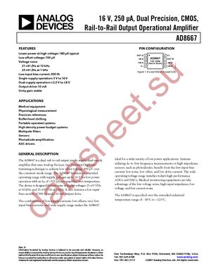 AD8667ARMZ-R2 datasheet  